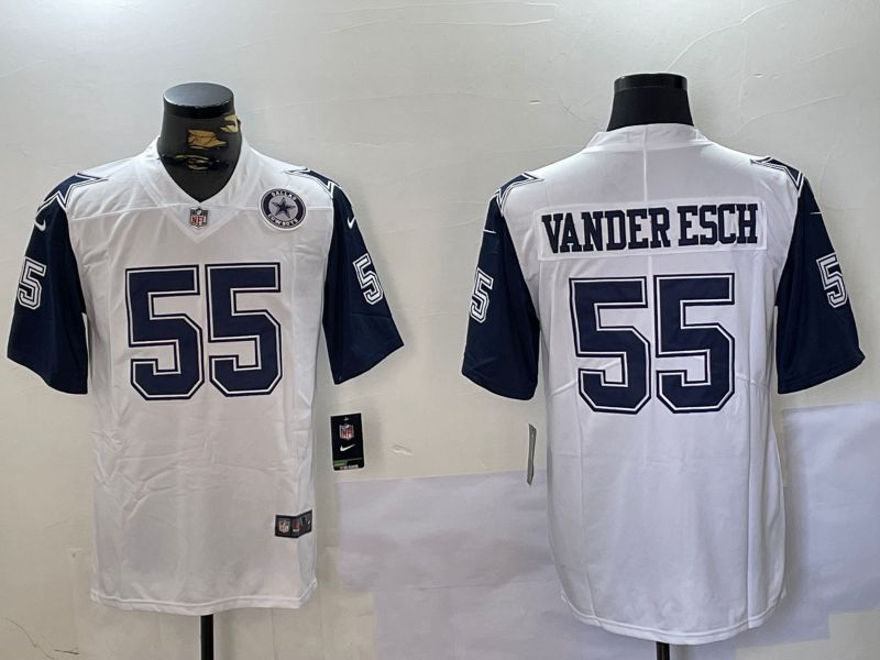 Men Dallas Cowboys 55 Vanderesch White 2024 Nike Limited NFL Jersey style 1